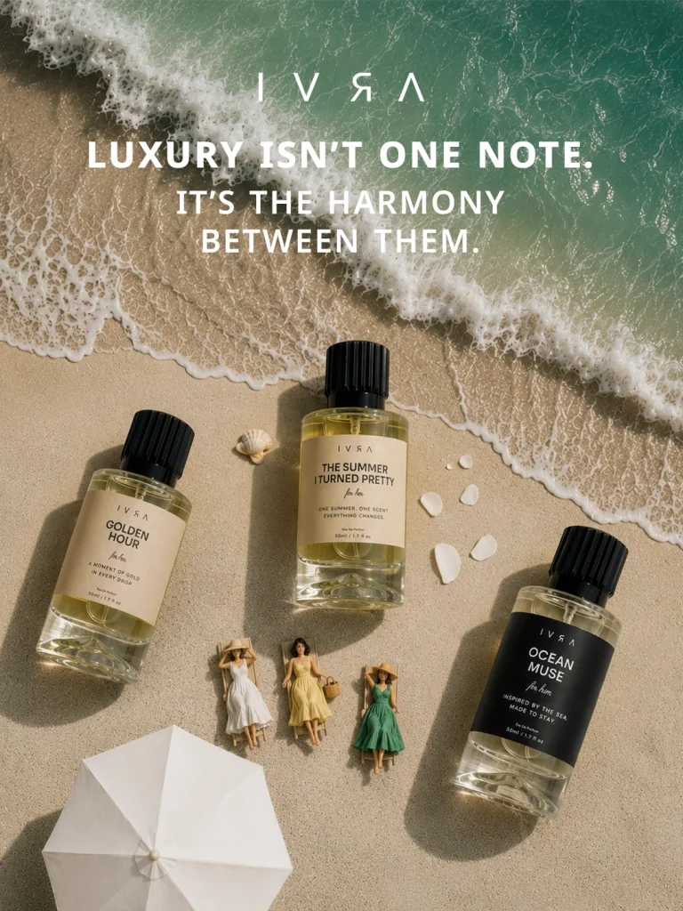 Ivra Perfumes Beach Group Shot